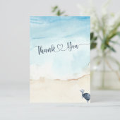 エレガント男女兼用海をテーマにした赤ちゃんシャワー サンキューカード (スタンド正面)