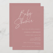 エレガント男女兼用秋 |バラ 招待状 (正面/裏面)