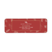 エレガント白い冬離れの赤 ラベル (正面)