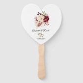 エレガント白い花 ハンドファン (裏面)