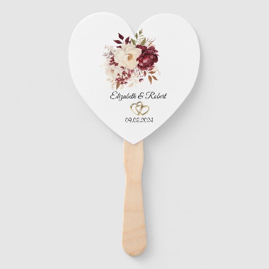 エレガント白い花 ハンドファン (正面)