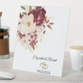 エレガント白い花 台座サイン (インサイチュ)