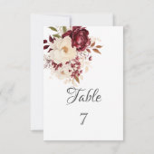 エレガント白い花 招待状 (裏面)