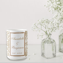 エレガント白と金ゴールドフェイクの結婚グリッター