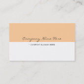 エレガント白と黄シンプル色のプロフェッショナル 名刺 (裏面)