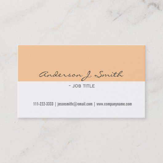 エレガント白と黄シンプル色のプロフェッショナル 名刺 (正面)