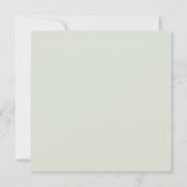 エレガント白と黒の結婚緑 セーブザデート (裏面)