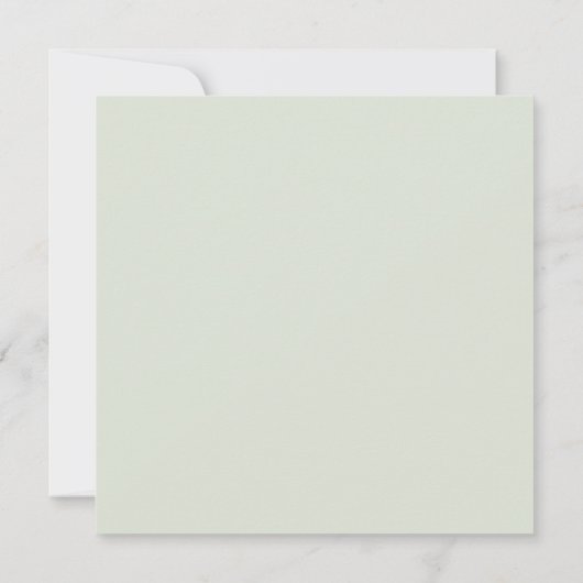 エレガント白と黒の結婚緑 セーブザデート (裏面)