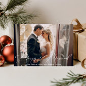 エレガント白のスクリプメリートと結婚した写真 シーズンカード