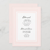 エレガント白の結婚リハーサル 招待状 (正面/裏面)