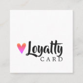 エレガント白クールピンクハート美しいサロン ロイヤリティカード (正面)