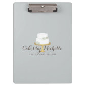 エレガント白ケーキと花模様ケーキ飾ズ クリップボード (正面)