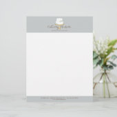 エレガント白ケーキと花模様ケーキ飾ズ レターヘッド (スタンド正面)