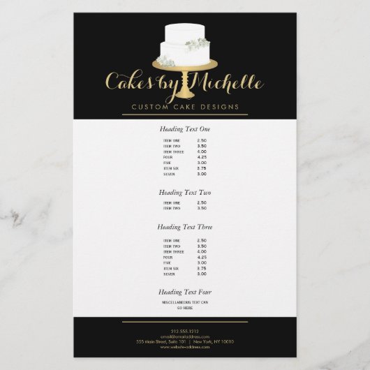 エレガント白ケーキ花模様IIケーキ飾ズ チラシ (正面)