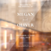 エレガント白シンプル結婚歓迎 ウィンドウサイン (シート2)