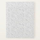 エレガント白パーソナライズされた型カスタム年 プランナー手帳 (裏面)