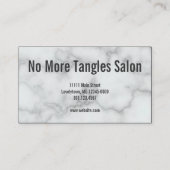 エレガント白フェイク大理石サロンロイヤリティカード 名刺 (正面)