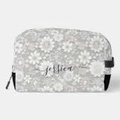 エレガント白フローラレースパターンスクリプト名 ドップキット (裏面)