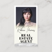 エレガント白ポートレート 名刺 (正面)