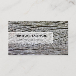 エレガント白ミニマル木スタイル木目 名刺