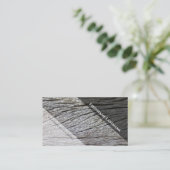 エレガント白ミニマル木スタイル木目 名刺 (スタンド正面)