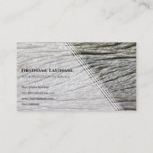 エレガント白ミニマル木スタイル木目 名刺 (裏面)