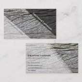 エレガント白ミニマル木スタイル木目 名刺 (正面/裏面)