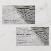 エレガント白ミニマル木スタイル木目 名刺 (正面/裏面)