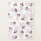 エレガント白モダン大理石バラ金ゴールド プランナー手帳 (裏面)