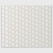 エレガント白モダン木ベージュの幾何学的パターン ラッピングペーパー (フラット)