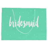 エレガント白モダン造幣局の花嫁 ラージペーパーバッグ (裏面)