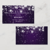 エレガント白熱［赤熱］光を放つ星の結婚挿入 エンクロージャーカード (正面/裏面)