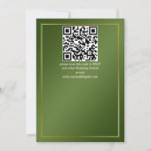 エレガント白白結婚花 招待状 (裏面)