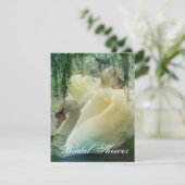 エレガント白白鳥の夏結婚湖 招待状 (スタンド正面)