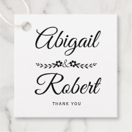 エレガント白紅花結婚花 フェイバータグ