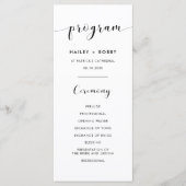 エレガント白結婚の プログラム (正面)