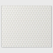 エレガント白結婚ハート ラッピングペーパー (フラット)