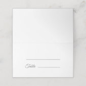 エレガント白結婚折 プレイスカード (外部開封)