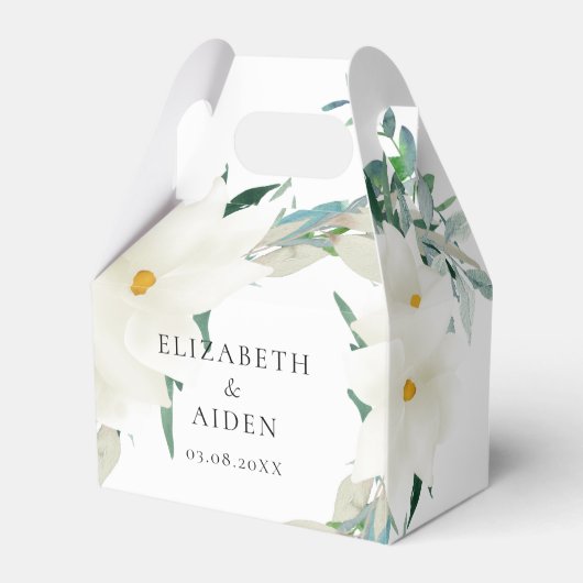 エレガント白結婚色 フェイバーボックス (正面サイド)