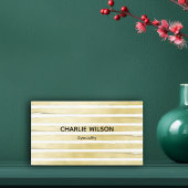 エレガント白金ゴールドホイル絵を描ストライプのプロフェッショナル 名刺