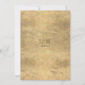 エレガント白金ゴールドワイルドフラワー高級ブライダルシャワー 招待状 (裏面)