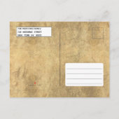 エレガント白金ゴールドワイルドフラワー高級ベビーシャワー インビテーションポストカード (裏面)