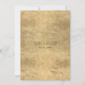 エレガント白金ゴールドワイルドフラワー高級RSVP 招待状 (裏面)