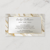 エレガント白金ゴールド大理石名刺 名刺 (裏面)