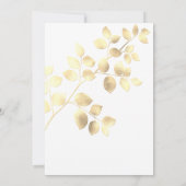 エレガント白金葉結婚式招待状 招待状 (裏面)