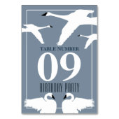 エレガント白鳥の誕生会テーブルNo. テーブルナンバー (裏面)