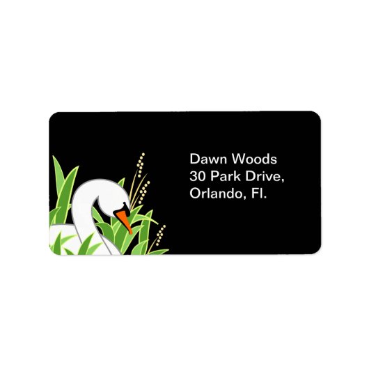 エレガント白鳥 ラベル (正面)