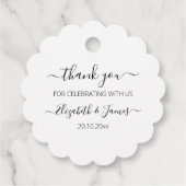エレガント白黒ありがとうご結婚ざう フェイバータグ (裏面)