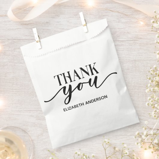 エレガント白黒ありがとう フェイバーバッグ (クリップ留めされた状態)