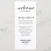 エレガント白黒お客さま結婚に感謝 プログラム (正面)